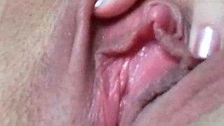 Close up big clit rubbing orgasm shaved teen pussy