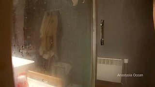 Amateur MILF Step Mom Anastasia Ocean Catches Hard Jerking in Bathroom - Family Pervert Fun