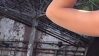 German Scout - Small Tits Fitness Model Mina K Seduce to Casting Fuck at Lost Place Berlin