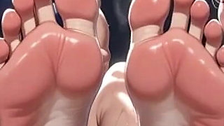 Old Woman Licking Muscular Womans Feet in Gym - Humiliation
