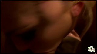 A Blonde Woman Engages In Anal Stimulation With A Sex Toy And Performs Oral Sex On A Man With A Larg