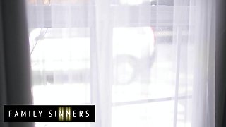 FAMILY SINNERS - Alluring Sis Can’t Fight back Her Stepbrother’s Knead After Their Wild Romp At The Wedding