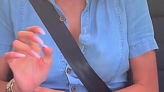 Big Tits Babe Taxi - Hardcore Fuck & Cum Swallow