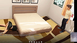 Hot Stepsis Got Stuck Under the Bed and I Surprise Her with My Cock!