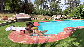 Voyeur Neighbor Watches Us Fuck in the Garden Pool