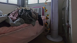 POV Im Folding Laundry and Watching You Watch Me Gets so Horny I Grab My Vibrator