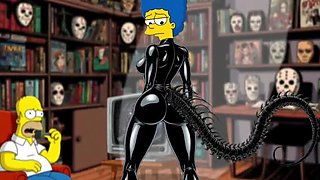 Hot Halloween Alien Fucks Homer's Wife in HD Cartoon Sex