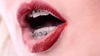 Smoking Fetish: Solo Sexy Video of Hot Blonde Bratty MILF Glaminatrix Close up Red Lips