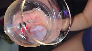 Relaxing with a Drink and Cum, There Is No Better Combination