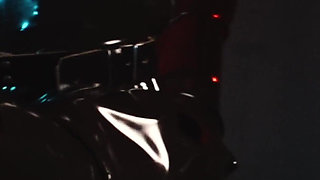 German Latex Slut is Bound and gagged and gets a spanking session