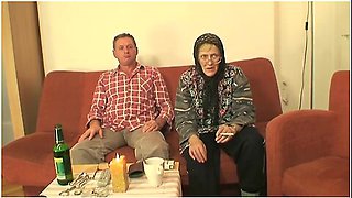 Blonde Grandma And Her Have Ffm Threesome With A Mature Man
