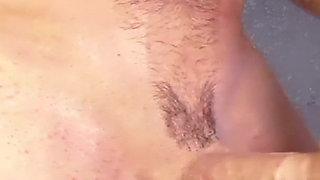 Busty Latina in a Striped Bikini Rides Him on the White Bed