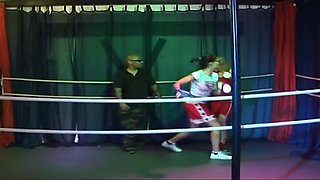 Blonde Mature Babe's Dripping Rosebud Gangbang in Wrestling Ring