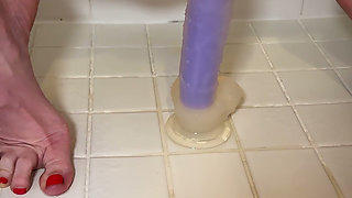 Pissing on and Fucking My Dildo in the Shower