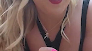 Blonde BBW Ashlyn Sparks Bows and Blows Dick by the Pool