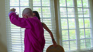 Busty Brunette Banged on Beach and Pounded Hard Indoors