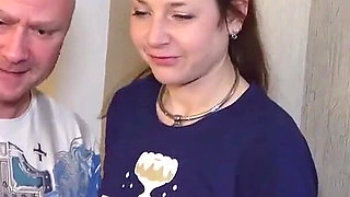 Dirty bukkake party with Xenia cum bitch at her home - Part 1