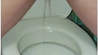 Asmr Toilet Fetish: Hairy Girl Pees Standing Up Pisses Loudly