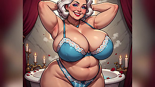 Glamor Women in Bathroom Art