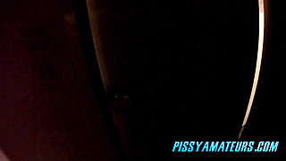 Sexy BBW pissing and sucking cock