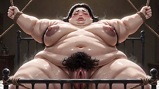 Obese BBW Tied on Bed - Extremely Horny & Needs Cum in Her Pussy