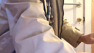 Hana Sit on Toilet Clean Her Hairy Pussy