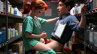 The Blowjob-giving Nurse, Famous Among Doctors and Nurses, Relieves Them During Their Shifts (ai-generated)