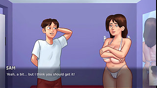 MILF STEP-MOM WAS SURPRISED! I FUCK HER IN SWIMSUIT! SUMMER TIME SAGA