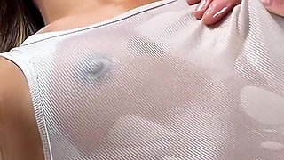 Oily Small Tits & Pussy Massage Give Tiny Asian Girl Orgasm - Petite Body Worship Until She Cums