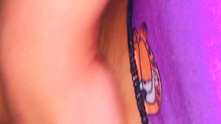 rubbing her soaked clit like her life depended on it