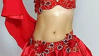 Veiled Oriental Beauty Strips to Naked Belly Dance & Ass Shaking