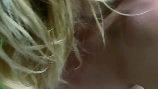 Blonde Slut Didn't Have Sex for 4 Weeks!!