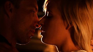 Blonde tight pussy babe solo fingering in glamour solo