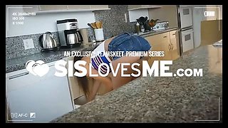 Horny brutha will tell on stepsis if she doesn't drink his jizz