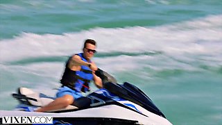 Lifeguard Allie Hooks Up with Guest on Beach