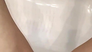 So desperate in the morning! I got my panties and feet wet