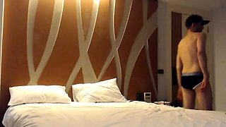 French sex tourist blowing clouds before Thai boy