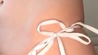 Tiny small tits shemale gets stuffed