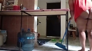 Karmica MILF BBW Chubby Mexican in the Kitchen
