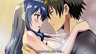 Stepbrother watch stepsister while she is taking shower 3D Anime