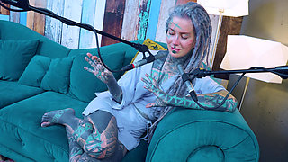 I talk about Y - YOU - ASMR podcast SFW talking goth skinny girl dreadlocks tattoo model inked girl