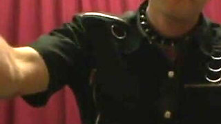 Petit girl stretching, candle dripping