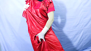 The village beautiful  woman is rejoicing.