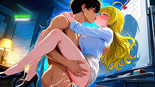 Extra Lessons After Dark with Blonde MILF - Ai Animation