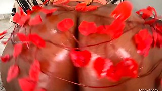 Black and round asses