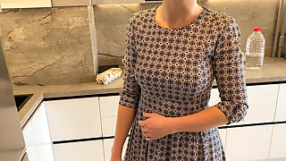 Real Cheating - Fucking My Wife's Boss While the Wife Is in the Kitchen - Russian Amateur with Conversations