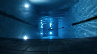 Underwater Swim at Night