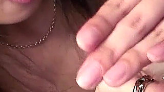 Cute Skinny Asian Teen with Big Boobs gives Titjob to Step Dad