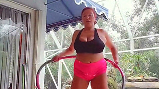Rainy Day Topless Poolside Workout! Would You Be My Personal Trainer?