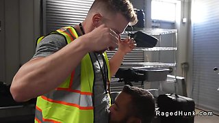 Gay flight attendant suck and anal fuck